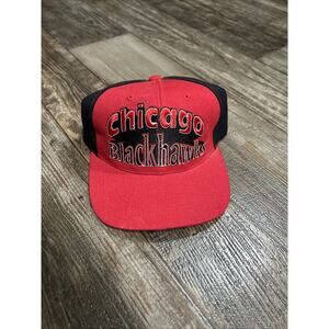 Vintage Chicago Blackhawks Hat NHL Cap Snapback Hockey AJD